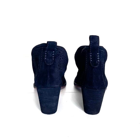 Jeffrey Campbell Rosalee Booties Shoes Size 10 Black Suede Boho Western Chunky - Picture 4 of 10